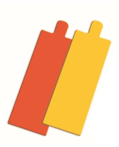 MINI BASES 13X4,5 LARANJA/AMARELO C/200 - MF15588