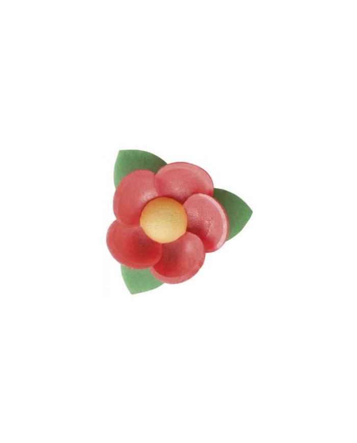 126023 - FLORES OBREIA C/FOLHAS 4,5CM (100)