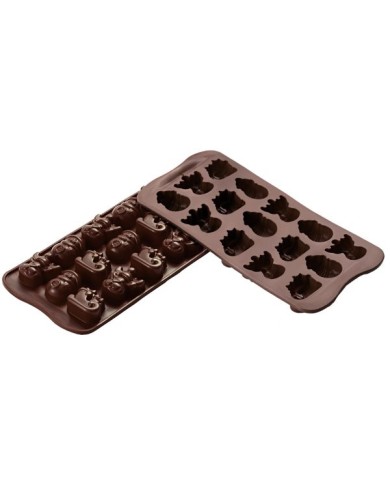 MF82015 - MOLDE EASYCHOC RENA+TRENÓ+BONECO NEVE