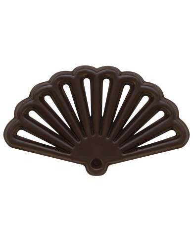 427848 - DECORAÇÃO CHOCO NEGRO LEQUE ORIENTAL 5.9X3.5CM