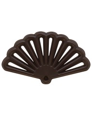427848 - DECORAÇÃO CHOCO NEGRO LEQUE ORIENTAL 5.9X3.5CM