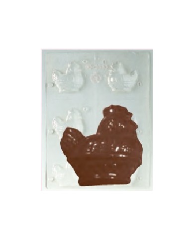MOLDE POLYETHYLENE GALINHA 6 PCS 54x54 h16 mm- 90-2330