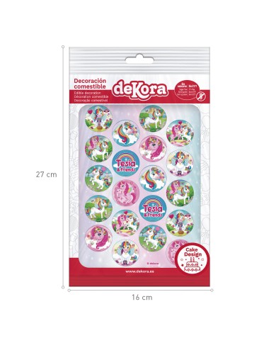 231401 - MINI DISCOS COMESTIVEIS UNICORNIO 3,4 CM