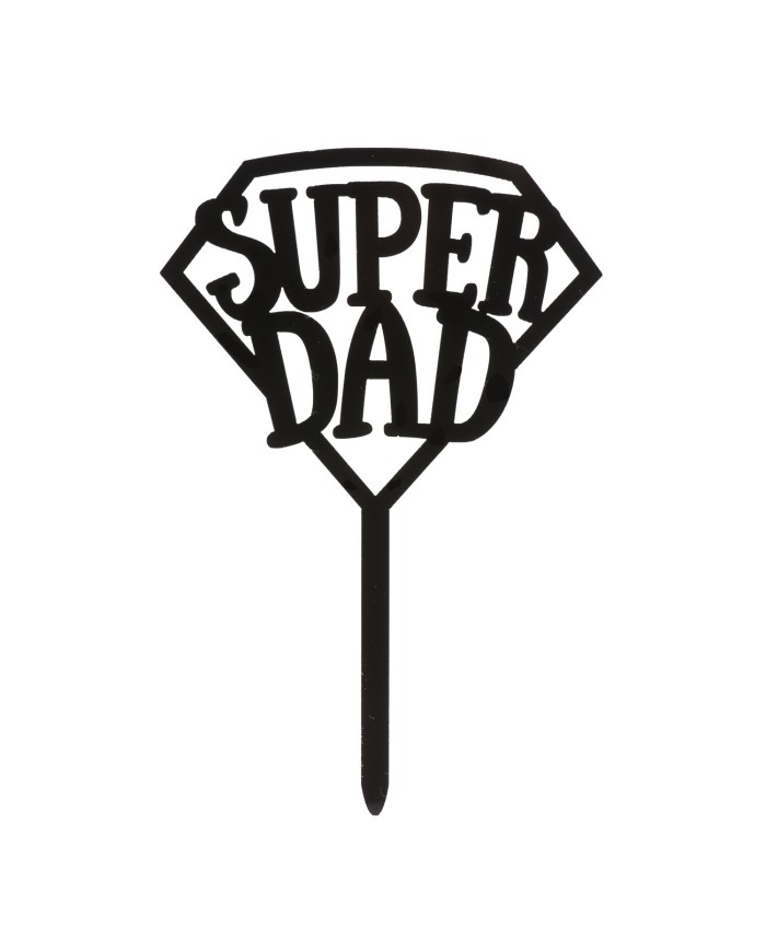 354175 - TOPPER SUPER DAD 15X10CM