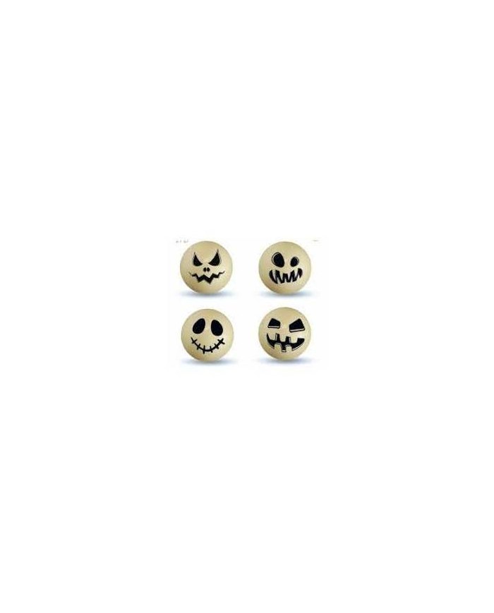 DE69884 - BOLAS DE TERROR EM CHOCOLATE BRANCO (40 UNID)