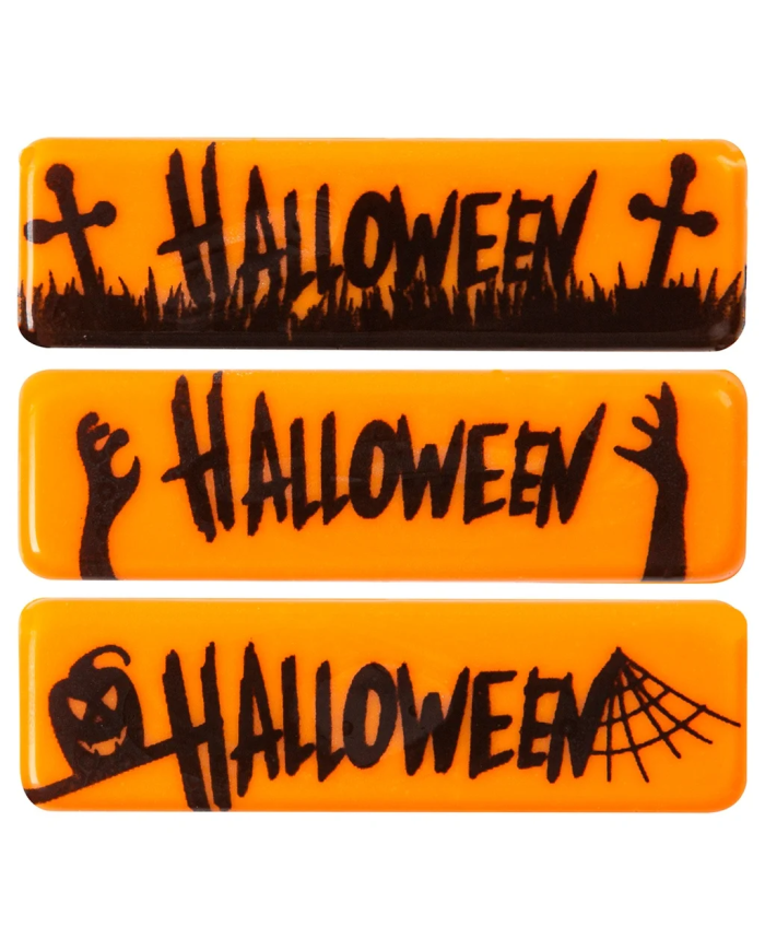 2091188-91132 - PLACAS LETRAS HALLOWEEN 45X13MM (100UNID)
