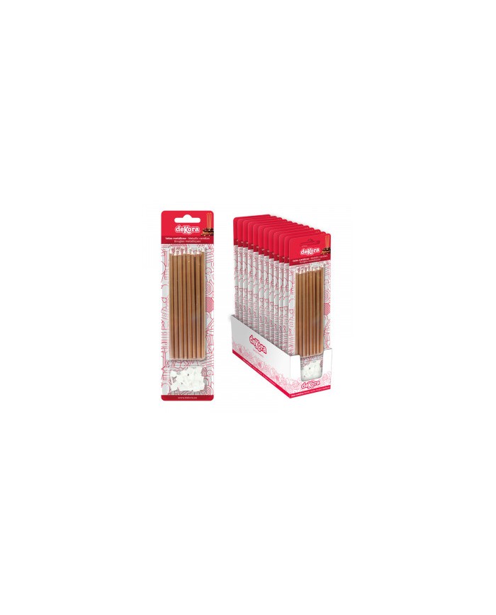 VELA METALICA BRONZE - BLISTER C/16  C/12 UN - 345331