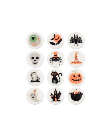 205208 - DECORAÇÃO AÇUCAR HALLOWEEN 12 MOD. 30MM
