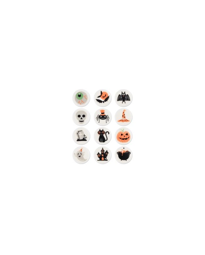 205208 - DECORAÇÃO AÇUCAR HALLOWEEN 12 MOD. 30MM