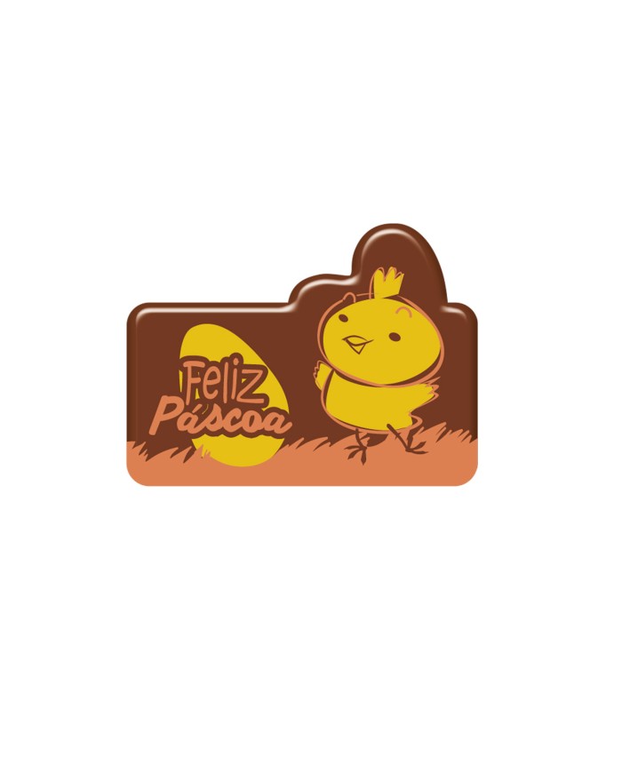 PLACA DE CHOCOLATE PRETO FELIZ PÁSCOA (168 UNID) - 427981