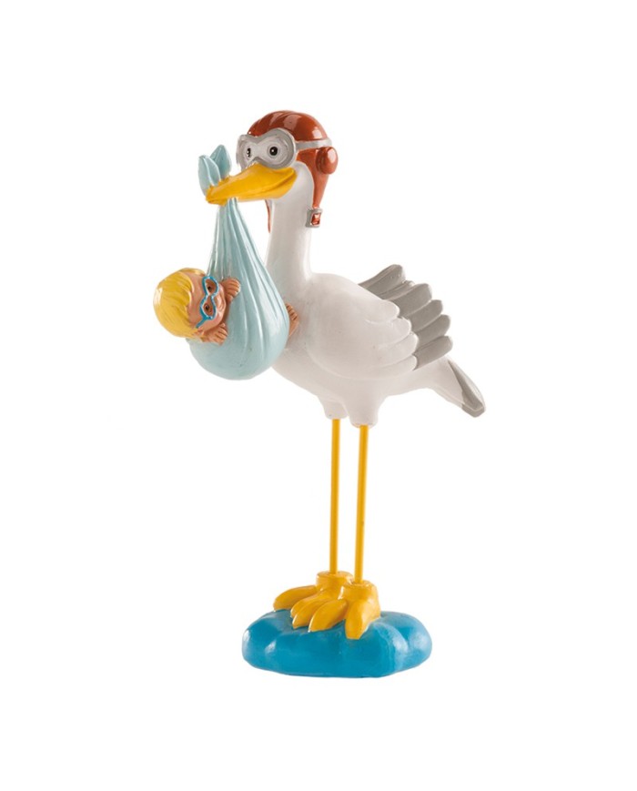 310132 (D) - CEGONHA C/MENINO 14CM