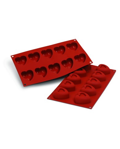 MF11044 - MOLDE SILICONE 10 CORAÇÕES - SF088