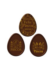 428198 - PLACAS CHOC BRANCO FELIZ PÁSCOA 4,5CM C/54