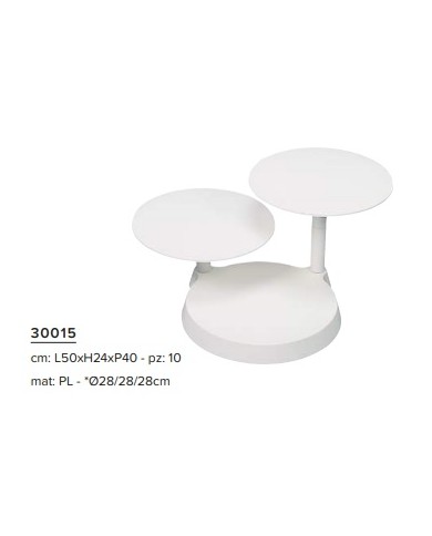 SUPORTE P/BOLOS 3 ANDARES BRANCO - 30015