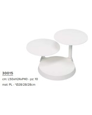 SUPORTE REDONDO ESPELHO E CRISTAL 30CM H15-342018
