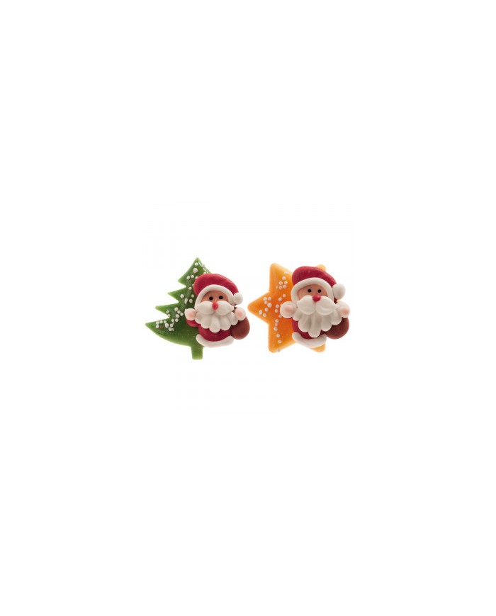 221002 - DECORAÇÃO AÇÚCAR PAI NATAL 4,5X4,5 - 48 UN