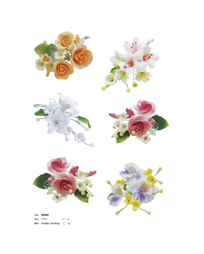A0404 - RAMO DE FLORES SORTIDAS 17 CM (6 UNIDS)