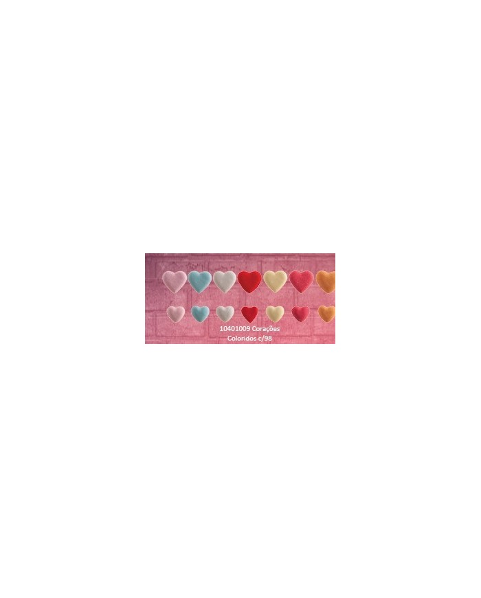 10401009 - CORAÇÕES COLORIDOS C/ 98