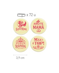 428206 - PLACAS CHOCOLATE BRANCO  DIA DA MÃE (72 UNID)
