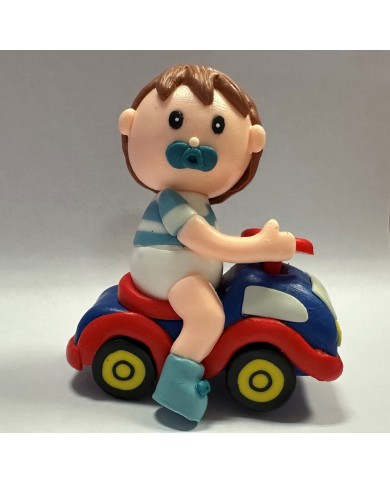 MENINO BATIZADO CARRINHO EM CLAY REF310099
