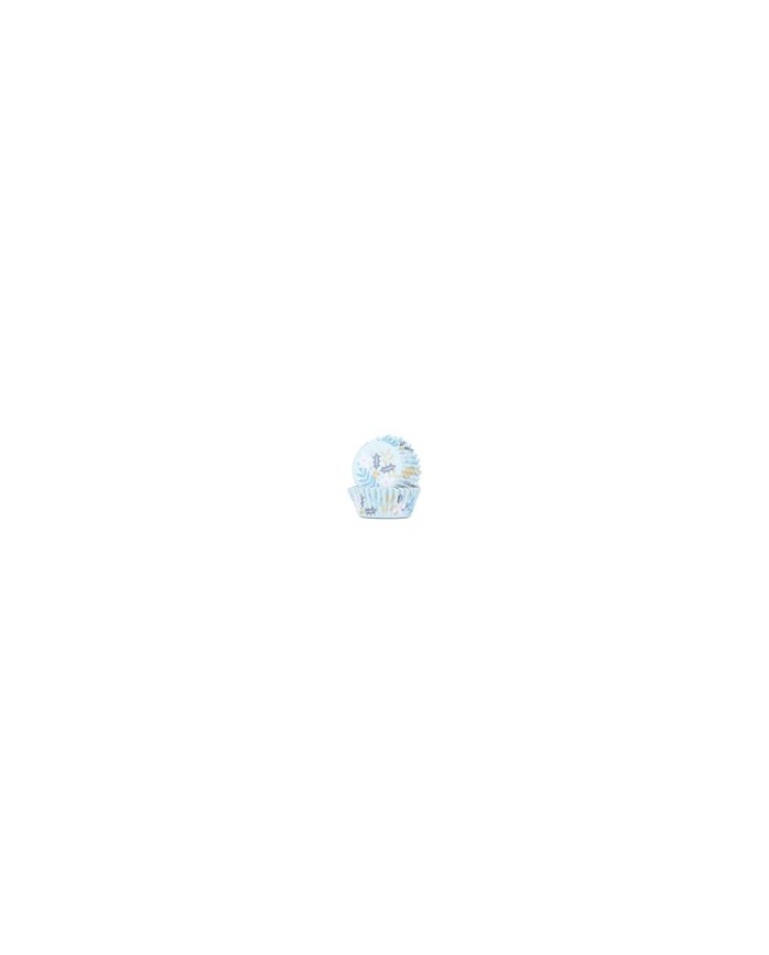 BC851 - CUPSULAS CUPCAKE MOTIVOS FLORAIS FESTIVOS (30 UN)