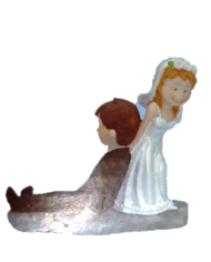 TOPPER BODA METAL NEGRO MR & MRS - 305098