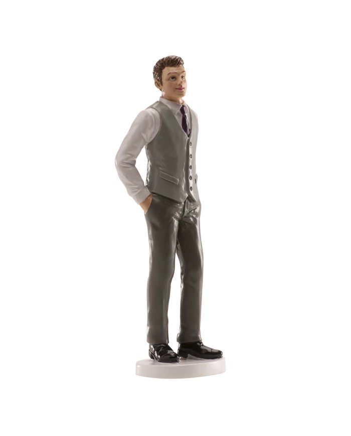 HOMEM C/COLETE CINZA 16CM - 305088