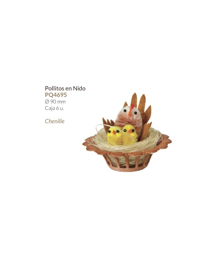 PQ4695 - GALINHA NO NINHO 7CM