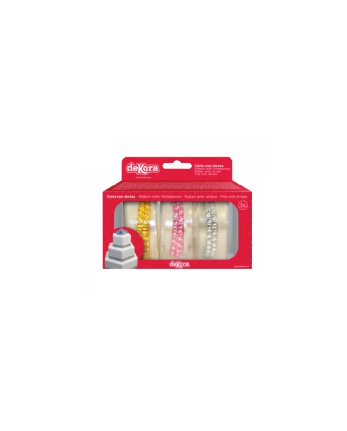 3 CINTAS STRASS 2 LINHAS - 319026