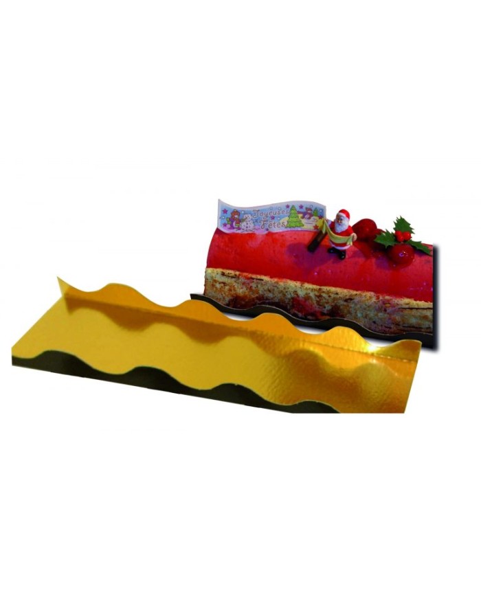 MF15850 - BASES C/ABA OURO/PRETO 20X10CM C/50