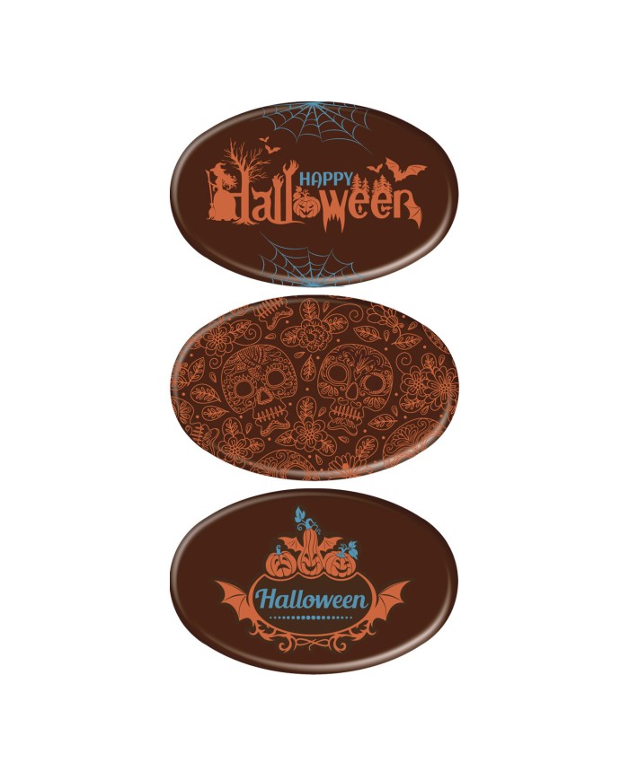 427913 - PLACA DE CHOCOLATE HALLOWEEN SORTIDAS 55X15MM (60 UNID)