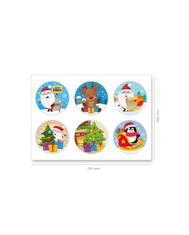 MINI DISCOS NATAL 5,8CM (12) - 236031