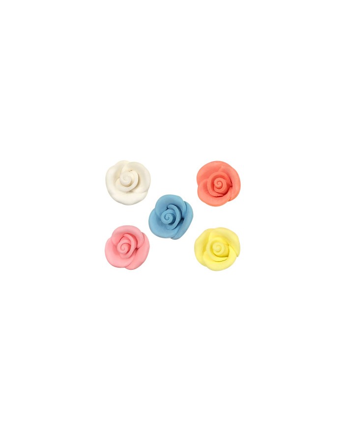 210021 - MINI ROSA AÇÚCAR CORES PASTEL 2CM