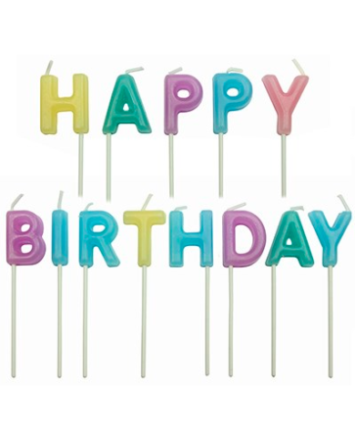 CA017 - VELAS HAPPY BIRTHDAY TONS PASTEL