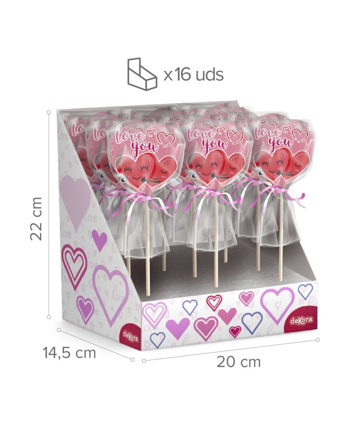 217125 - LOLLIPOPS MARSMALLOW  S VALENTIM (16 UNIDS)