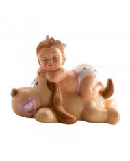 BONECO BATIZADO MENINA C/CÃO - 310121