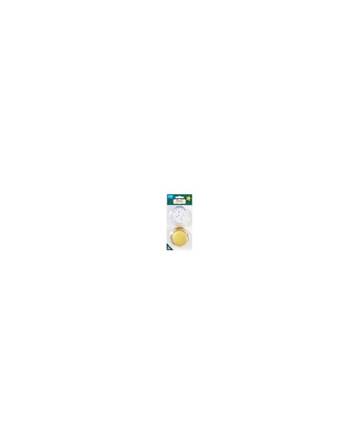 CH24BC055 - CAPSULAS CUPCAKES ALUMINIO ESTRELAS DOURADAS (60UNID)