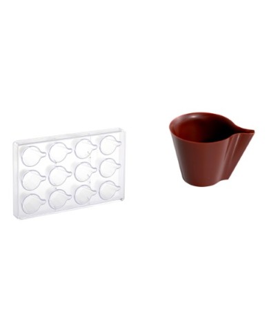MOLDE POLICARBONATO TAZZA CAFÉ 12 PCS - 20GU500