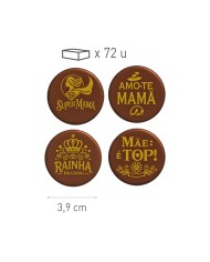 428206 - PLACAS CHOCOLATE BRANCO  DIA DA MÃE (72 UNID)