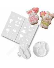 CORTADOR + STENCIL COELHO/A - 40-WB108