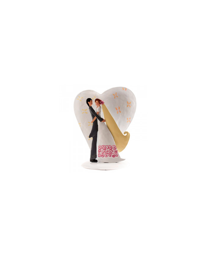 NOIVOS EM METAL CORAÇÃO 18 CM - 305057