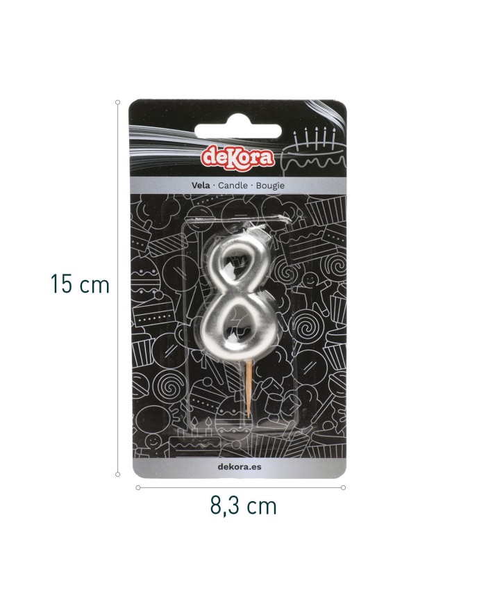 VELA COMIC PRATA 7,5 CM
