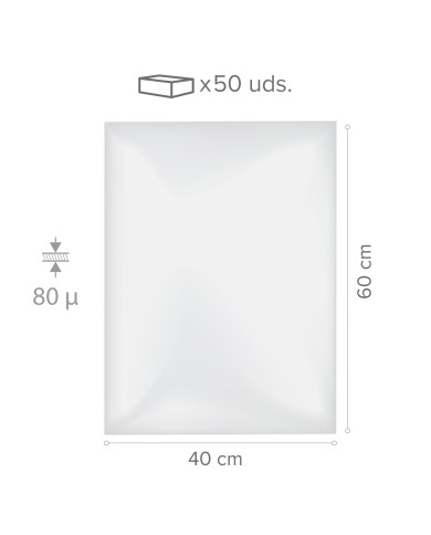 535416 - LÁMINAS DE ACETATO PVC 60X40CM -80 µ - 50 UDS