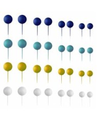 AZ01936- KIT 20 BOLAS DECORATIVAS ROSA CLARO