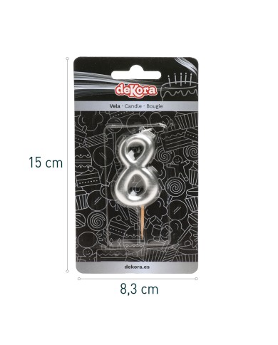 VELA COMIC PRATA 7,5 CM