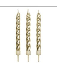 CA019 - VELAS DOURADAS TORCIDAS 62 MM (10 UN) -