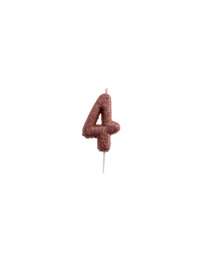 VELA ROSA C/PURPURINA