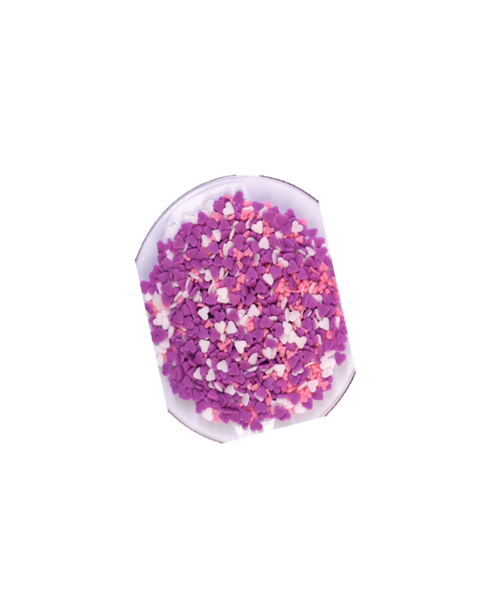 22267 - MIX CORAÇÕES ROSA/VIOLETA/BRANCO