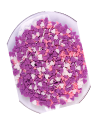 22267 - MIX CORAÇÕES ROSA/VIOLETA/BRANCO