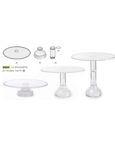 KIT PRATO ALZATINA  D33,5 X H20 - 30021